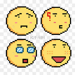 像素风格问号表情图标