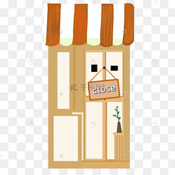 关门休息咖啡馆