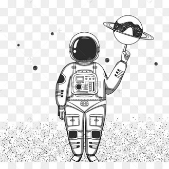 创意手绘宇航员元素