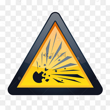 小心爆炸物禁止标志