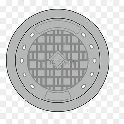灰色圆形井盖