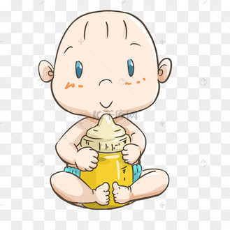 吃奶卡通娃娃
