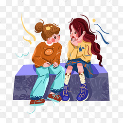 六一儿童节互动女孩png免抠素材