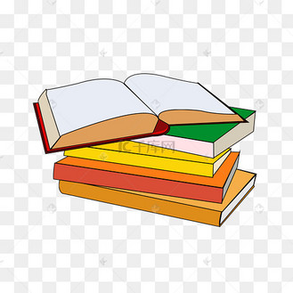 翻开的书书本插画