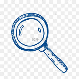 手绘线描学生学习用品放大镜插画儿童节玩具简笔简笔城市街道底边手账