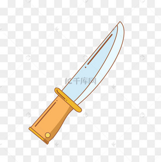 卡通插画水果刀装饰