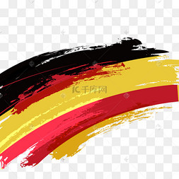 彩色笔刷墨水德国国旗