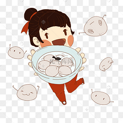 手拿碗