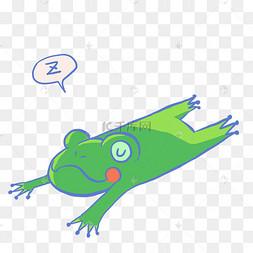 青蛙趴着的图片卡通图片