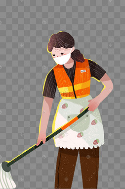 女清洁工