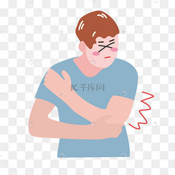 医疗体检卡通手绘素材免费下载下载 png下载psd手绘风湿患者漫画下载