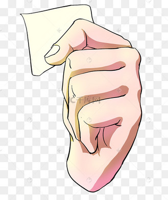 手拿东西的动作摄影图