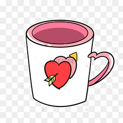 杯子插画下载 png下载psd手绘情侣杯下载 png下载ai矢量手绘卡通玻璃