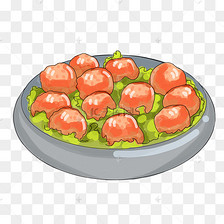 插画手绘肉丸子图