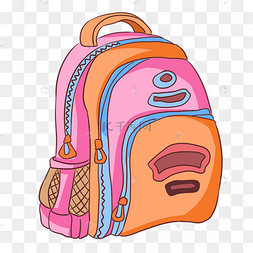 容器书包手绘插画