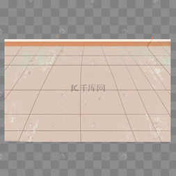 铺着地砖的地板