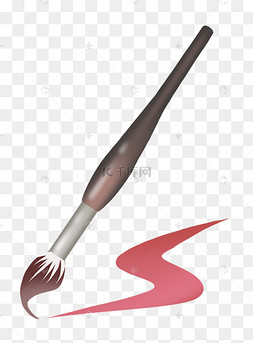 手绘黑色的画笔插画