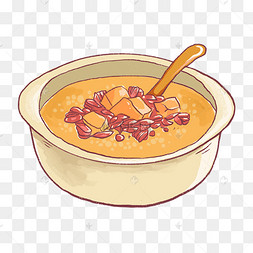 美味牛肉豆腐汤插画