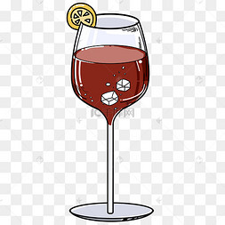 卡通简约可爱玻璃高脚红酒杯