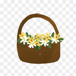 花篮卡通png素材