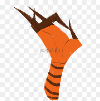 弹指手势卡通插画