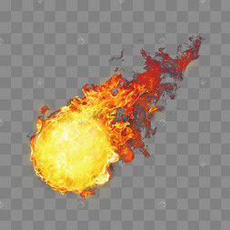 写实质感燃烧的火球素材