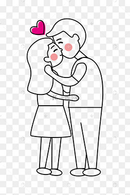 卡通人物手绘线描