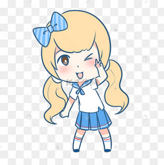 可爱的夏日水手服女孩