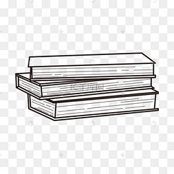 线描书本