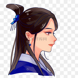 png下载psd唐风唐朝唐代美人人物下载 png下载psd女孩古风侧脸下载