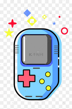 png下载psd绿色立体游戏机插图下载 png下载psd立体游戏机的插画下载