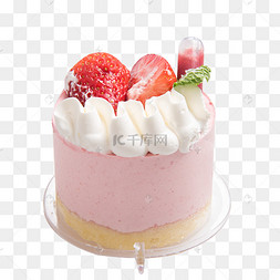 粉红蛋糕侧面图
