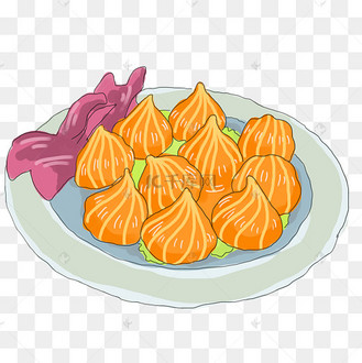 插画手绘肉丸子图