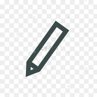 卡通黑色的钢笔免抠图