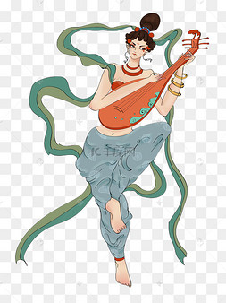 敦煌飞天仙女天女古典美人神仙仙