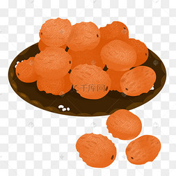 手绘零食话梅插画