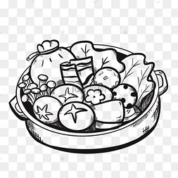 美食线描集合