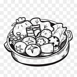 美食线描集合