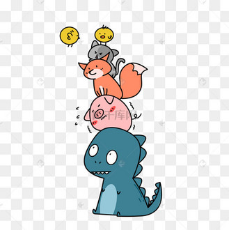 可爱动物叠高高