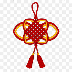中国结挂饰手绘插画