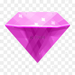 手绘紫色宝石插画