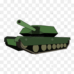 卡通军事坦克插画