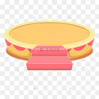 手绘浅黄色的舞台插画