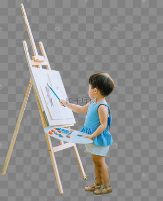 小孩画画图片_小孩画画设计图片素材大全-千库网