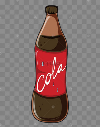 一瓶冷饮可乐插画