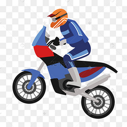骑摩托车比赛的赛车手