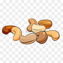 美味卡通腰果插画