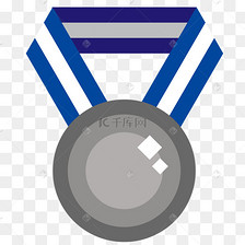 获奖的卡通银牌