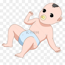 婴儿躺着