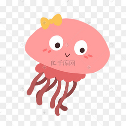 海洋粉色水母
